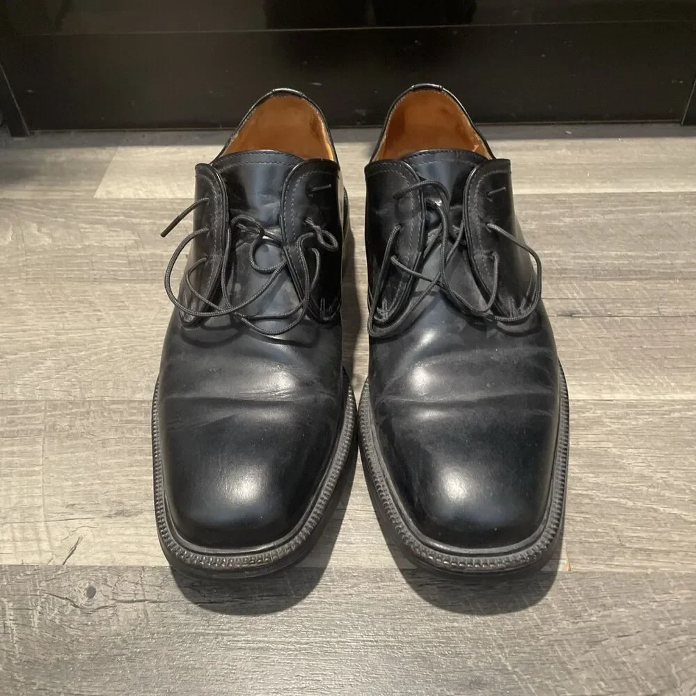 Cole Haan Bedford Men's Plain Toe Oxford Black Leather Dress Shoes Size 10 M